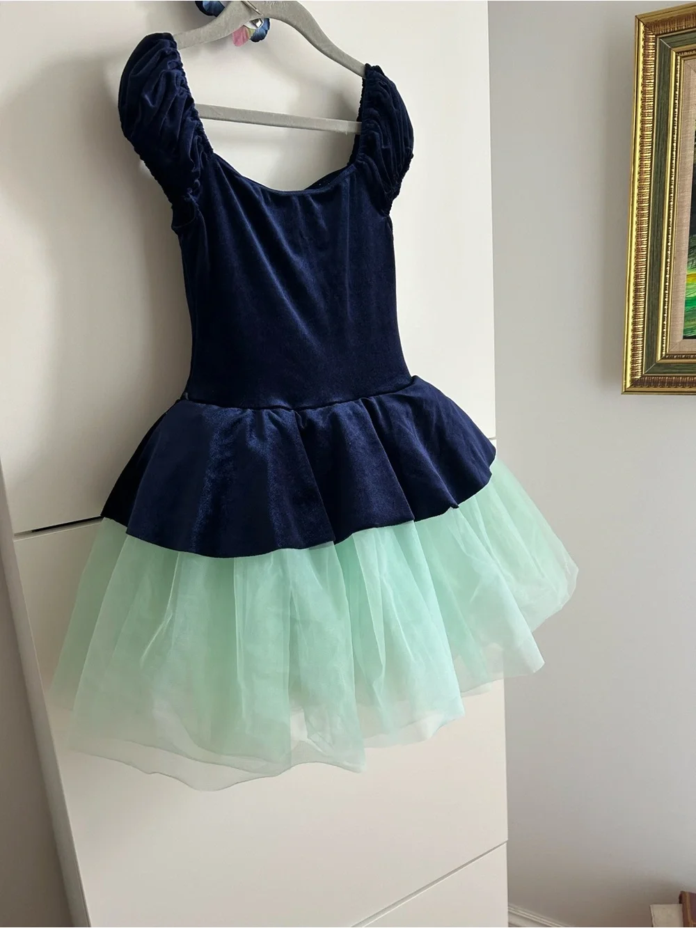 Revolution Navy and Mint Sequin Tulle Girls Dance Costume Dress - MC